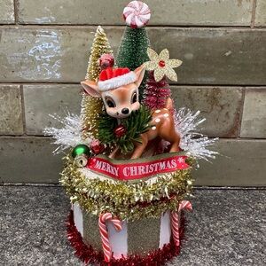 Festive Reindeer Holiday Centerpiece